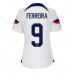 Billige Forenede Stater Jesus Ferreira #9 Hjemmebane Fodboldtrøjer Dame VM 2022 Kortærmet